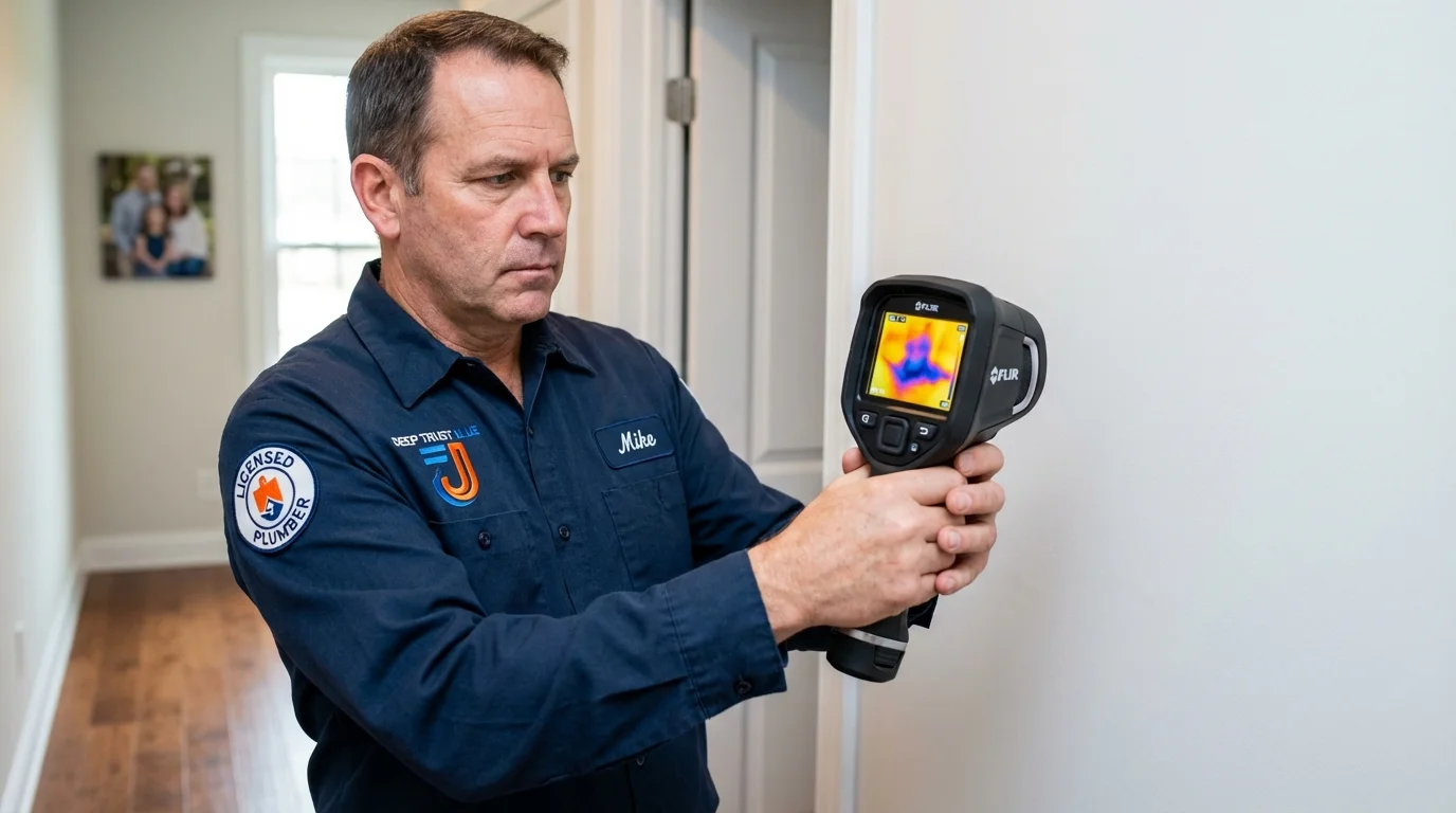 Thermal imaging leak detection by Johns Plumbing LLC in Readfield